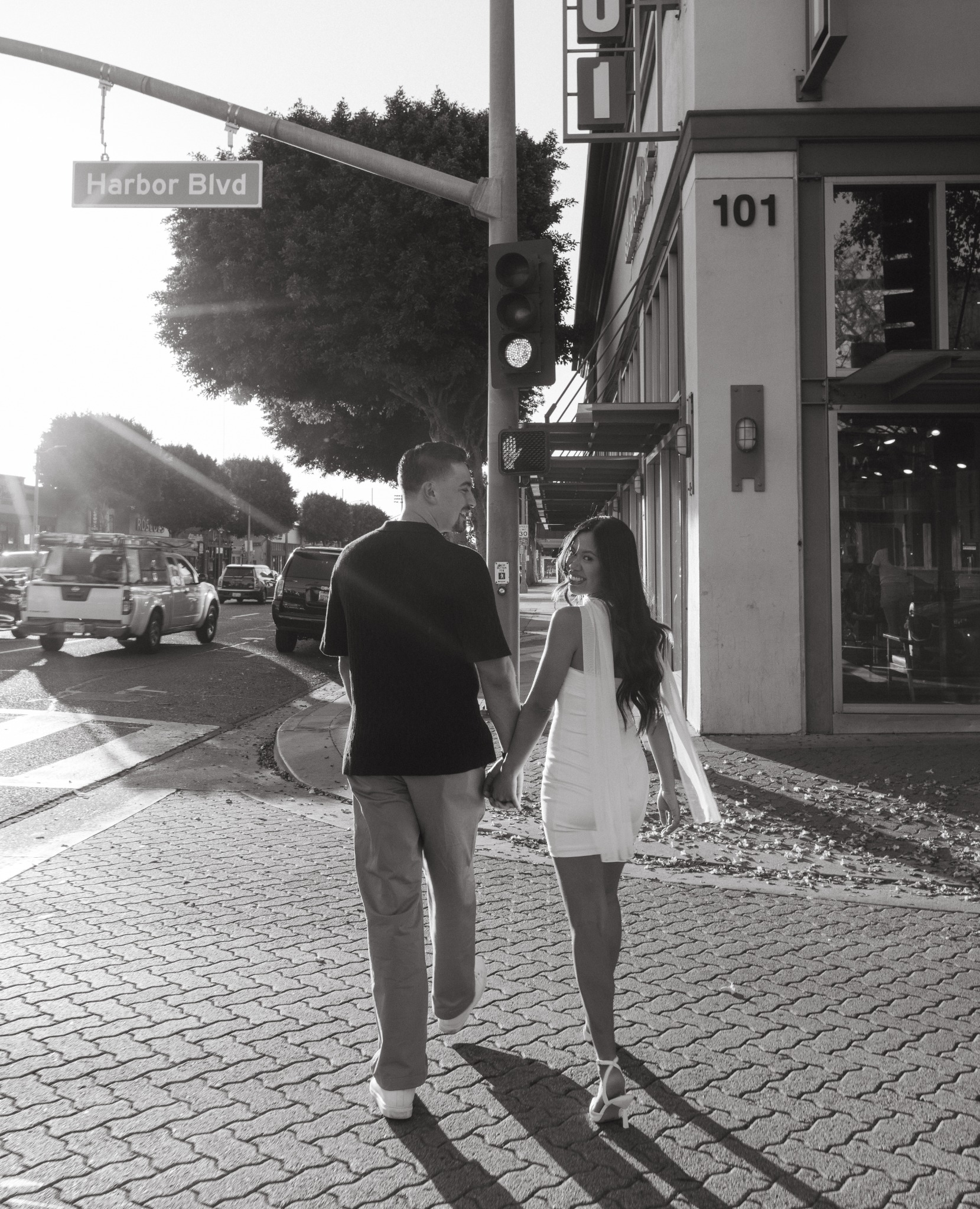 Ysabella and James walking together